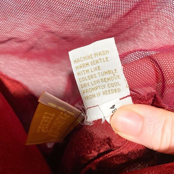 VIntage Victoria's Secret Gold Label Maxi Slip dress Burgundy Nightgown Chemise - Picture 9 of 11